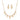 VAAKHYA | 92.5 Purity | Golden Petal Charm Necklace Set| 19.63 Gram
