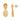 Oval Dangle Earrings in Gold-Plated 925 Silver